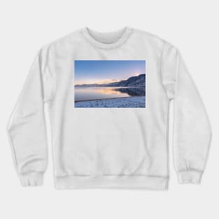 Mountain Lake Winter Sunset Landscape Okanagan Valley Crewneck Sweatshirt